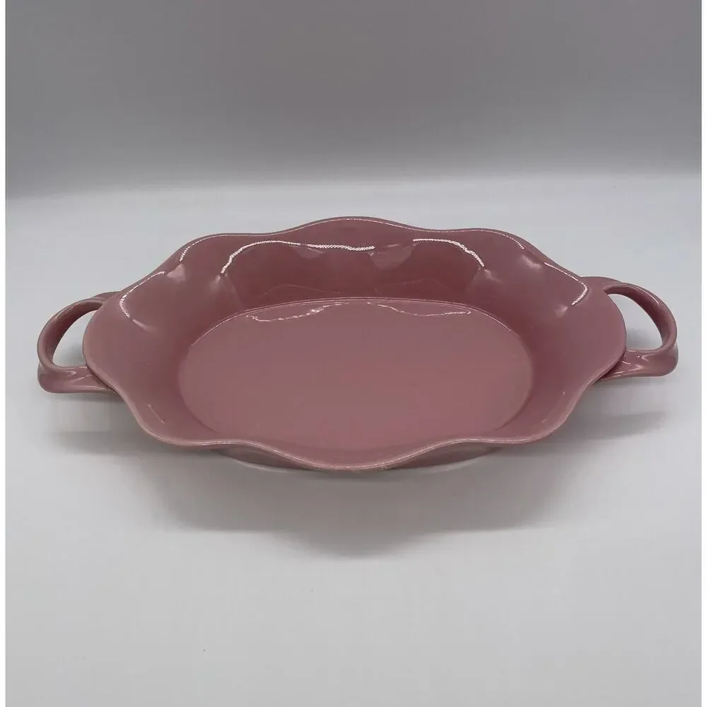 Pink La Boulanger Ceramic Bakeware Oven to Table Farmhouse Style